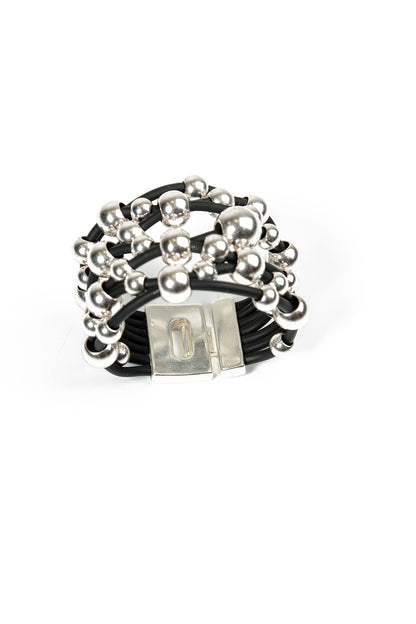 Bracelet en caoutchouc Silver Orbits