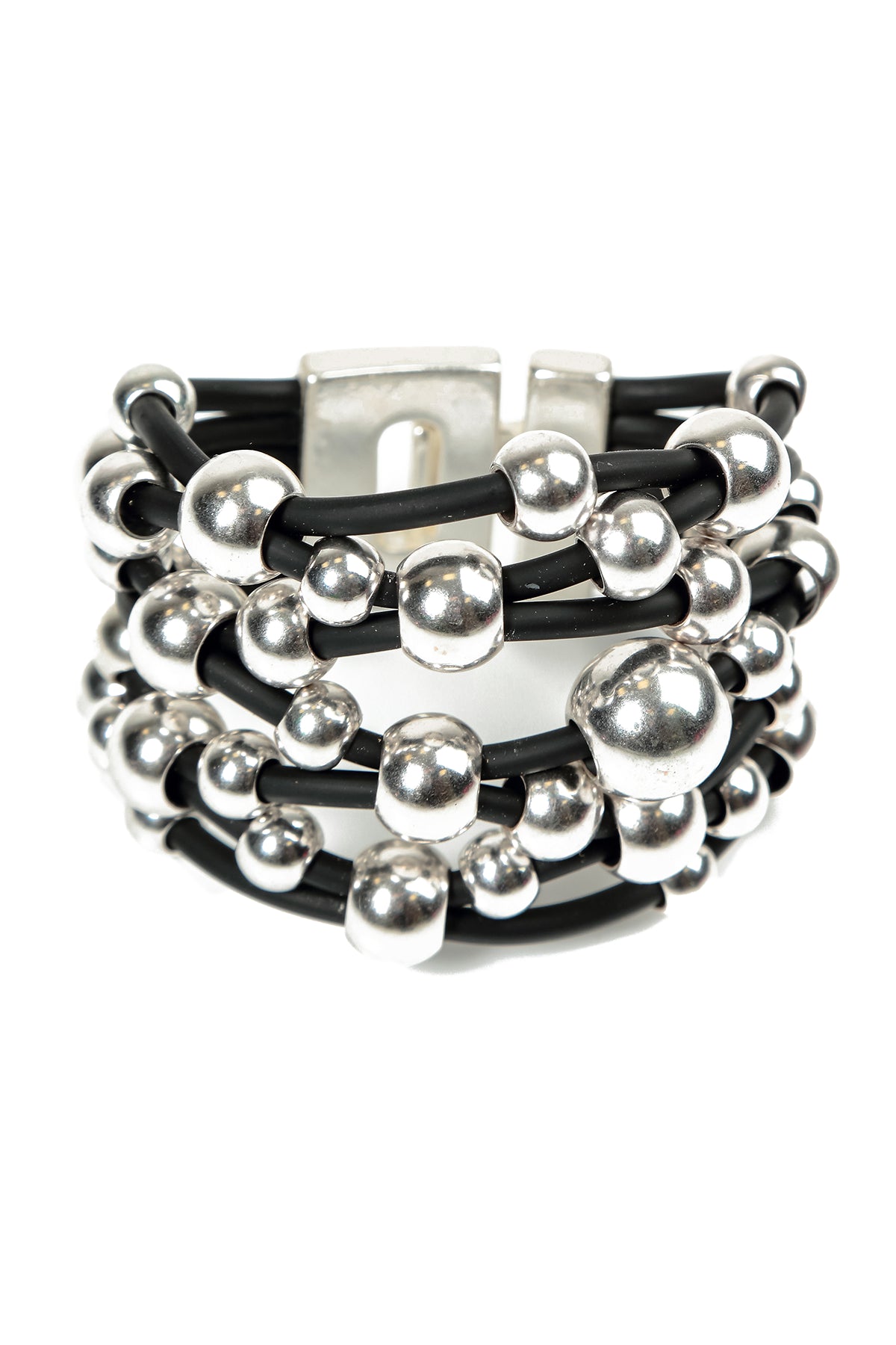 Bracelet en caoutchouc Silver Orbits