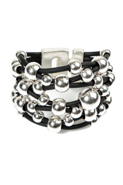 Bracelet en caoutchouc Silver Orbits