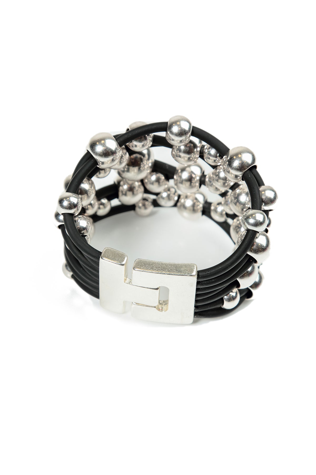 Bracelet en caoutchouc Silver Orbits