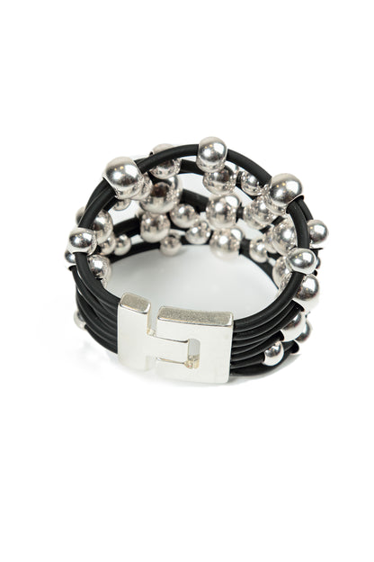 Bracelet en caoutchouc Silver Orbits