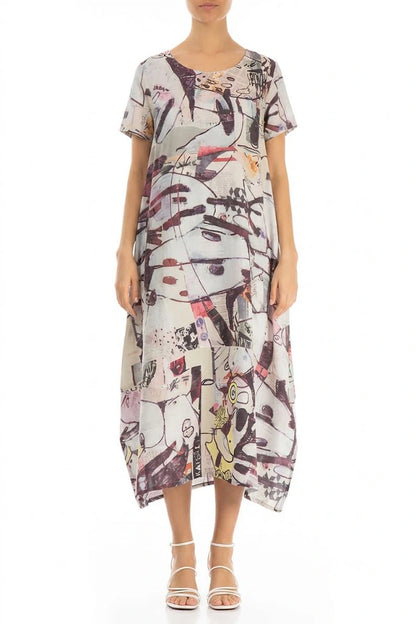Single Pocket Artful Elements Silk Bamboo Dress