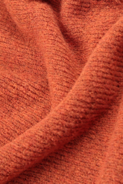 Single Pocket Burnt Orange Wool Sweater 5