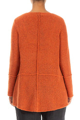 Single Pocket Burnt Orange Wool Sweater 2