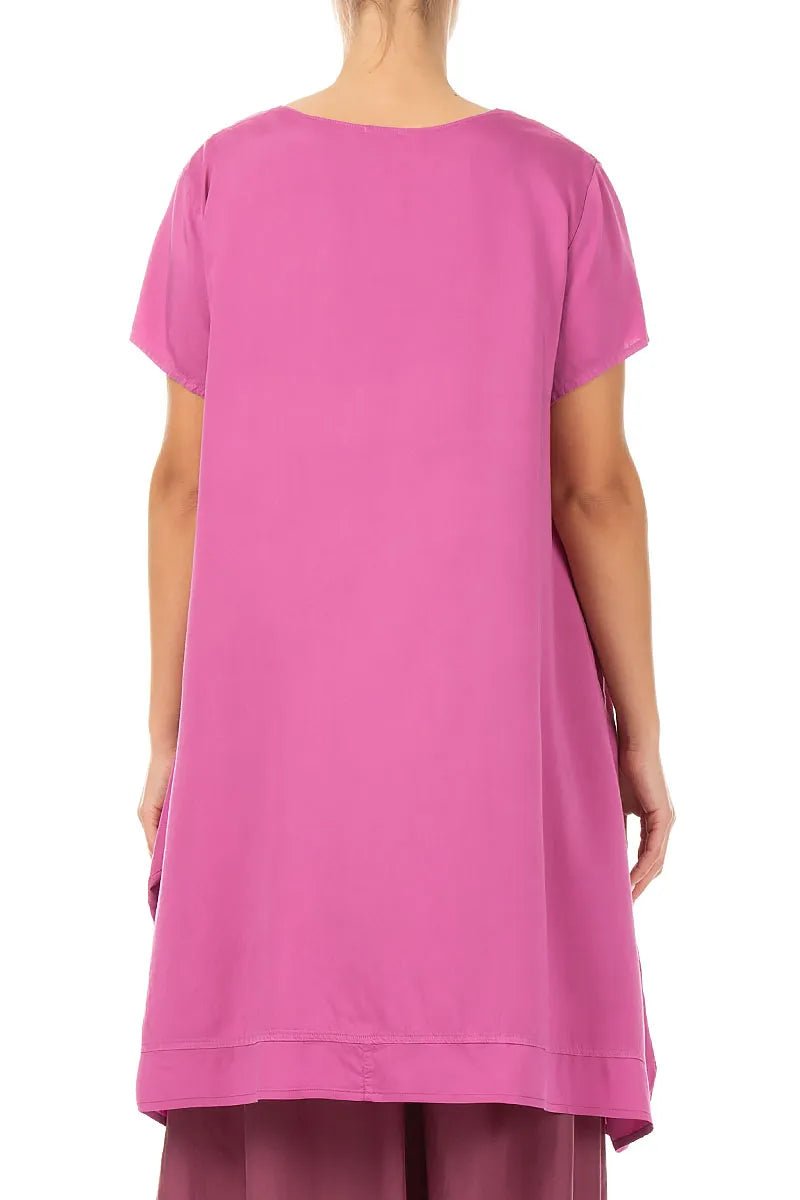 Single Pocket Wild Berry Silk Bamboo Tunic 2