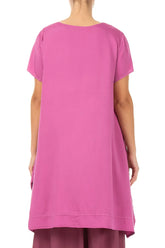 Single Pocket Wild Berry Silk Bamboo Tunic 2