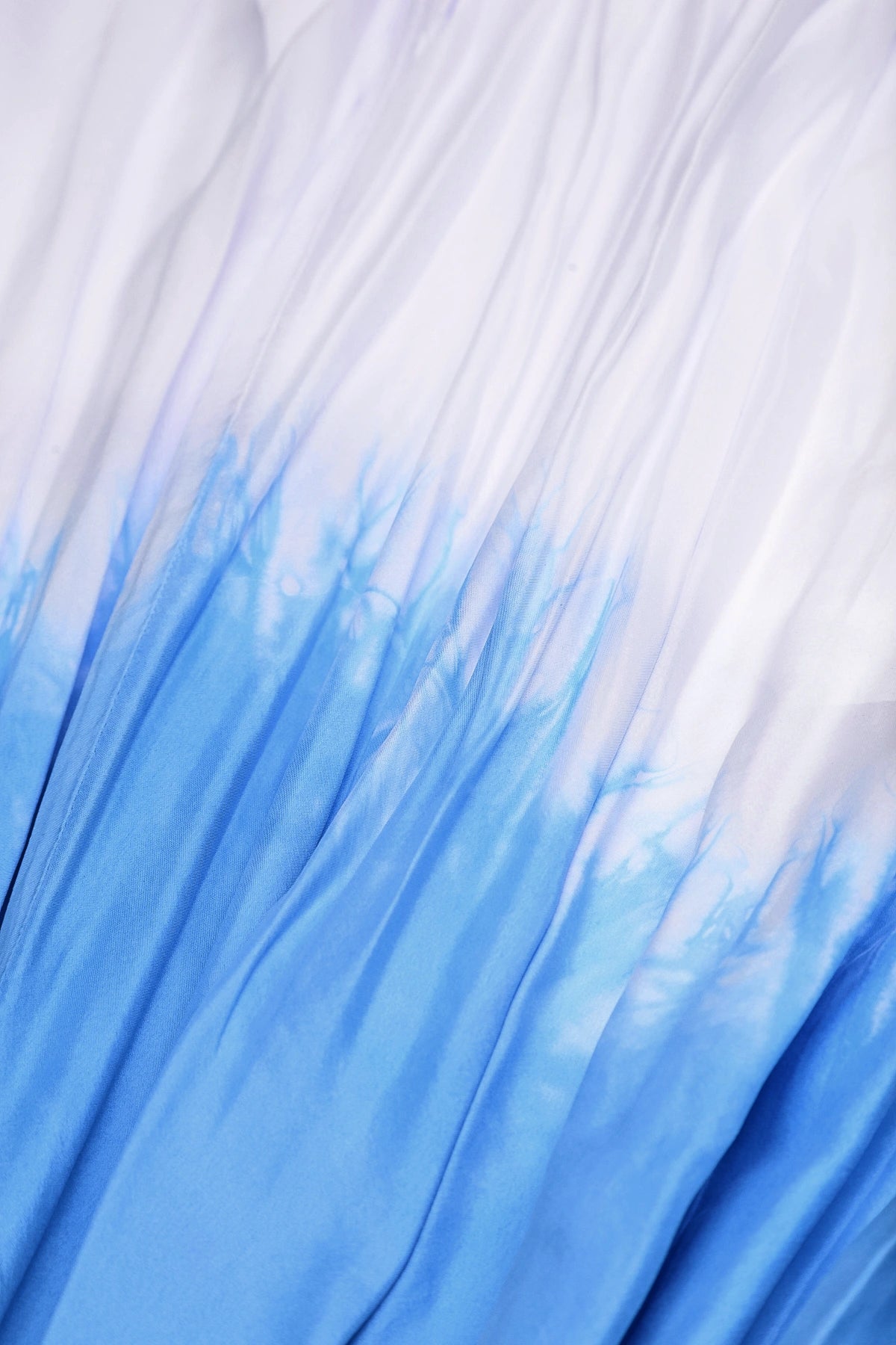 Sky Blue Ombré Pure Silk Dress 5