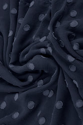 Slate Blue Dotty Silk Maxi Dress 5