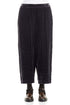 Slate Blue Pleated Silk Velvet Trousers 1