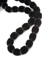 Slate Blue Silk Velvet Bead Necklace 6