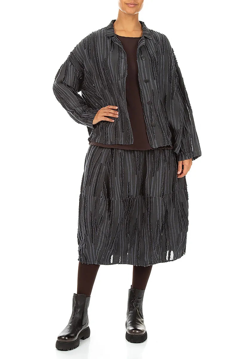 Slate Fray Weave Skirt 5