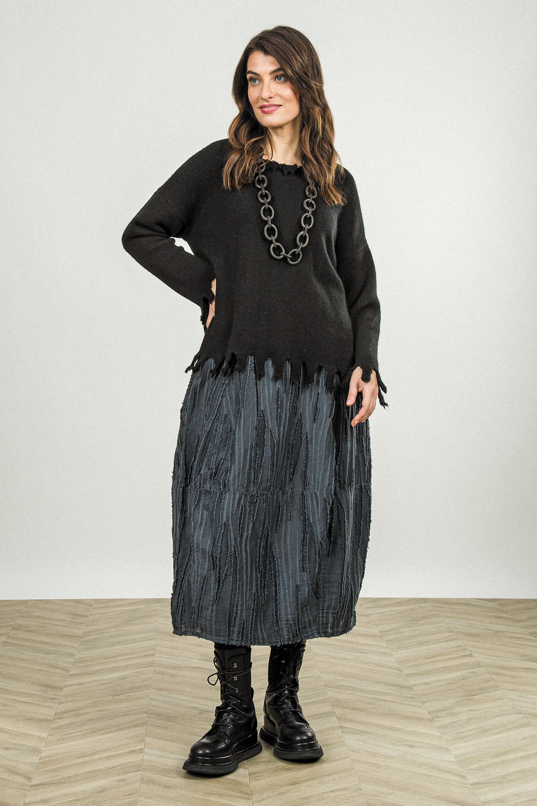 Slate Fray Weave Skirt 8