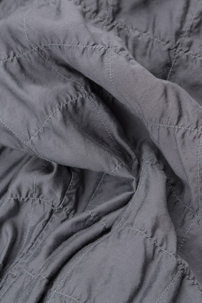 Pantalon plissé en Soie et Bambou Gris ardoise