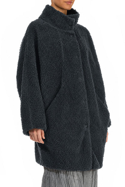 Slate Teddy Cotton Coat