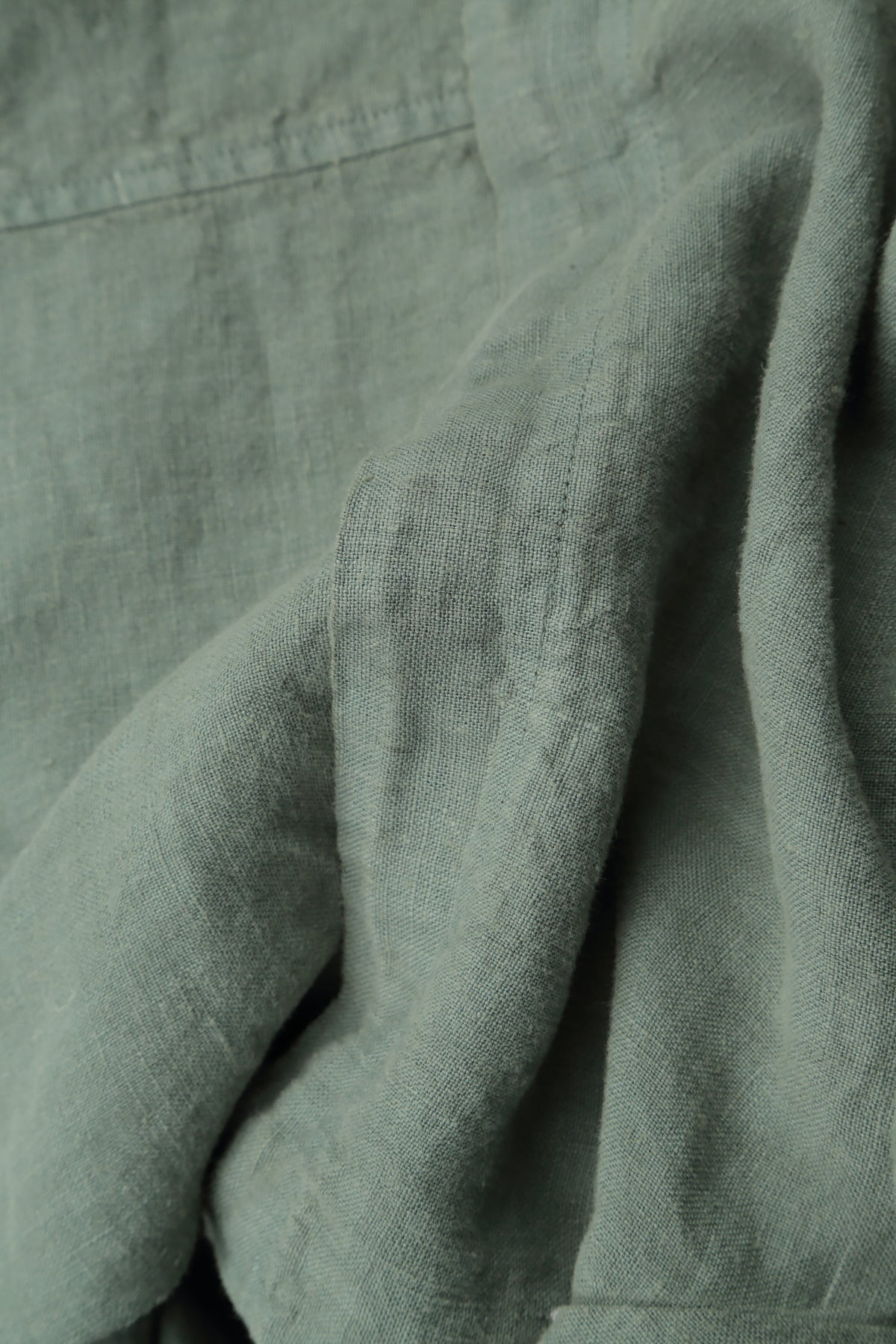 Sleeveless A-line Sage Linen Dress
