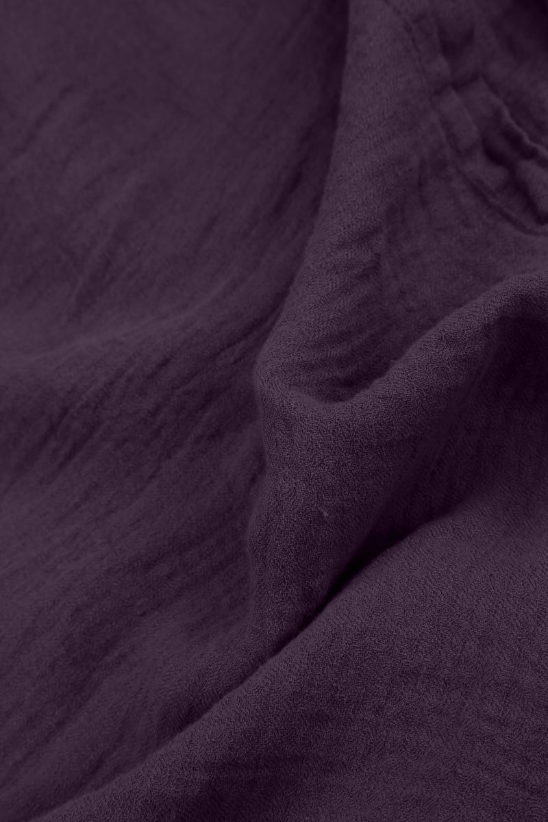 Ärmelloses Ballonkleid aus Leinen in Amethyst