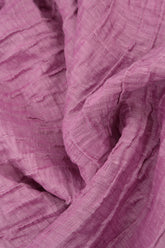 Sleeveless Balloon Crinkled Wild Berry Silk Linen Dress 5