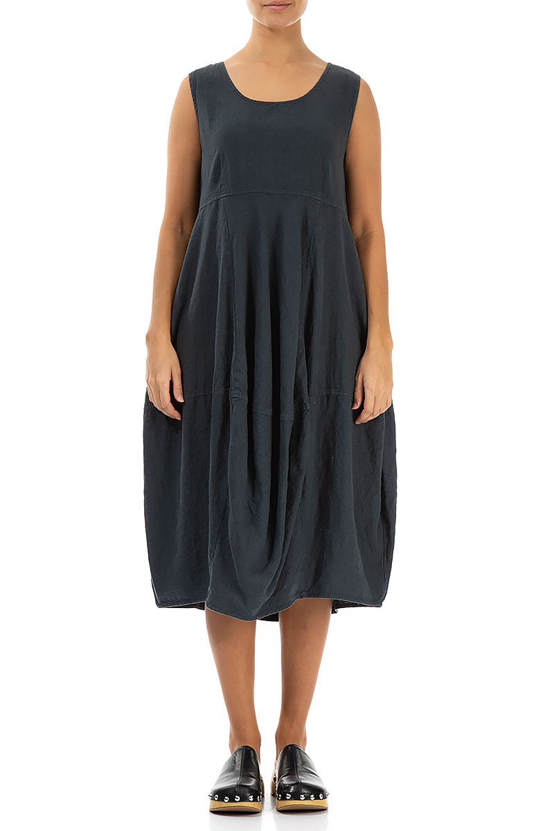 Balloon Graphite Linen Dress 1
