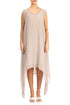 Sleeveless Beige Dotty Silk Tunic 1