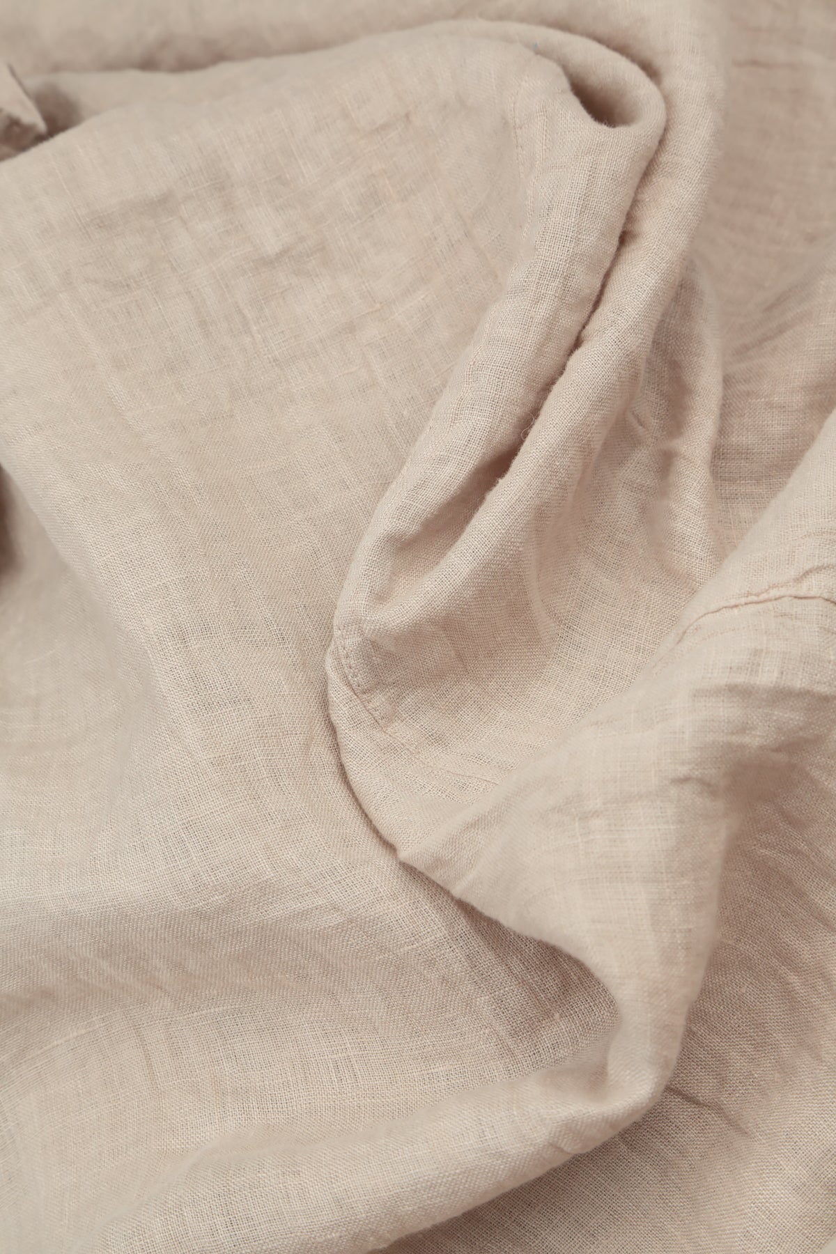 Haut en lin beige sans manches