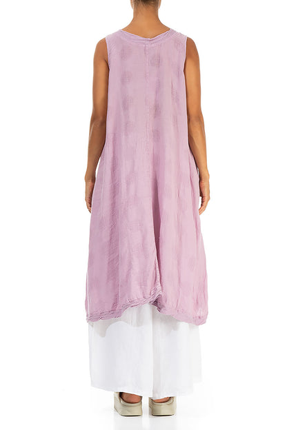 Sleeveless Bubbles Rose Linen Tunic 2