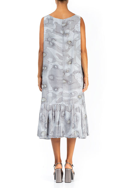 Sleeveless Camomile Soft Lavender Silk Cotton Dress 2