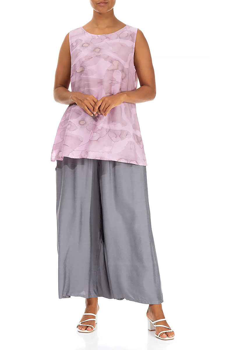 Sleeveless Camomile Taffy Pink Silk Bamboo Top 4