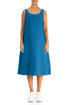Sleeveless Cobalt Blue Linen Dress 1