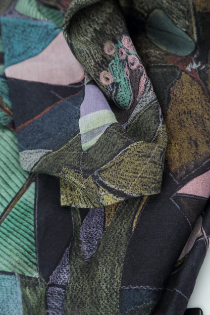 Sleeveless Flared Art Mosaic Linen Tunic 6