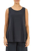 Sleeveless Graphite Cotton Top 1
