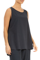 Sleeveless Graphite Cotton Top 3
