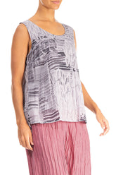 Sleeveless Greige Serenity Cotton Top 3