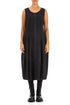 Sleeveless Balloon Grey Textured Linen Dress 1