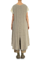 Sleeveless Laurel Green Handwoven Linen Vest 2