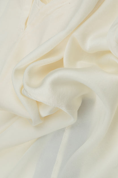 Haut sans manches en soie blanc cassé