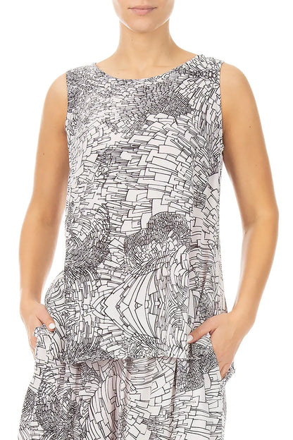 Haut sans manches en viscose Ripple