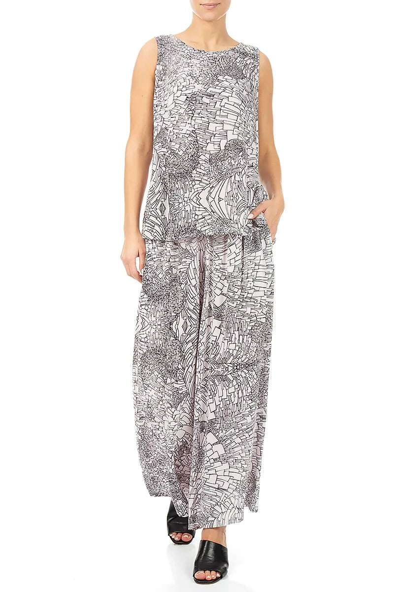 Haut sans manches en viscose Ripple