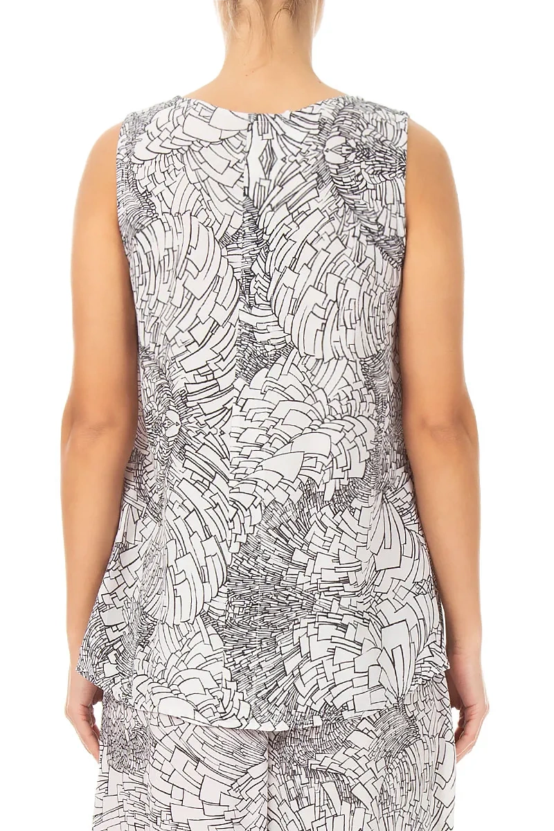 Haut sans manches en viscose Ripple