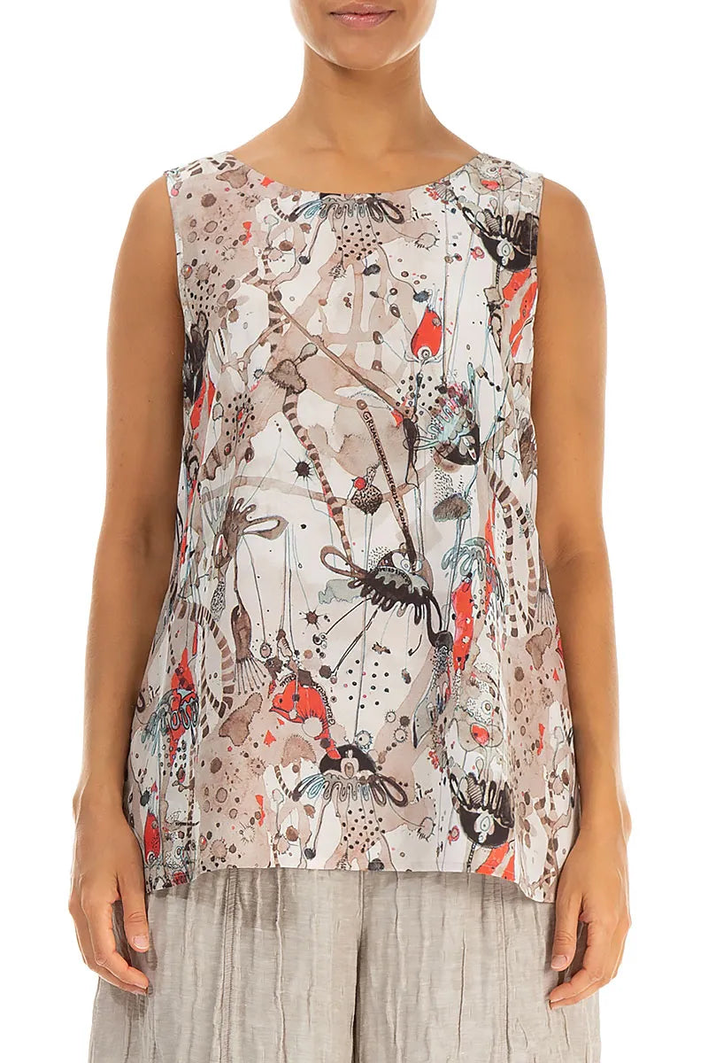 Sleeveless Savannah Silk Bamboo Top
