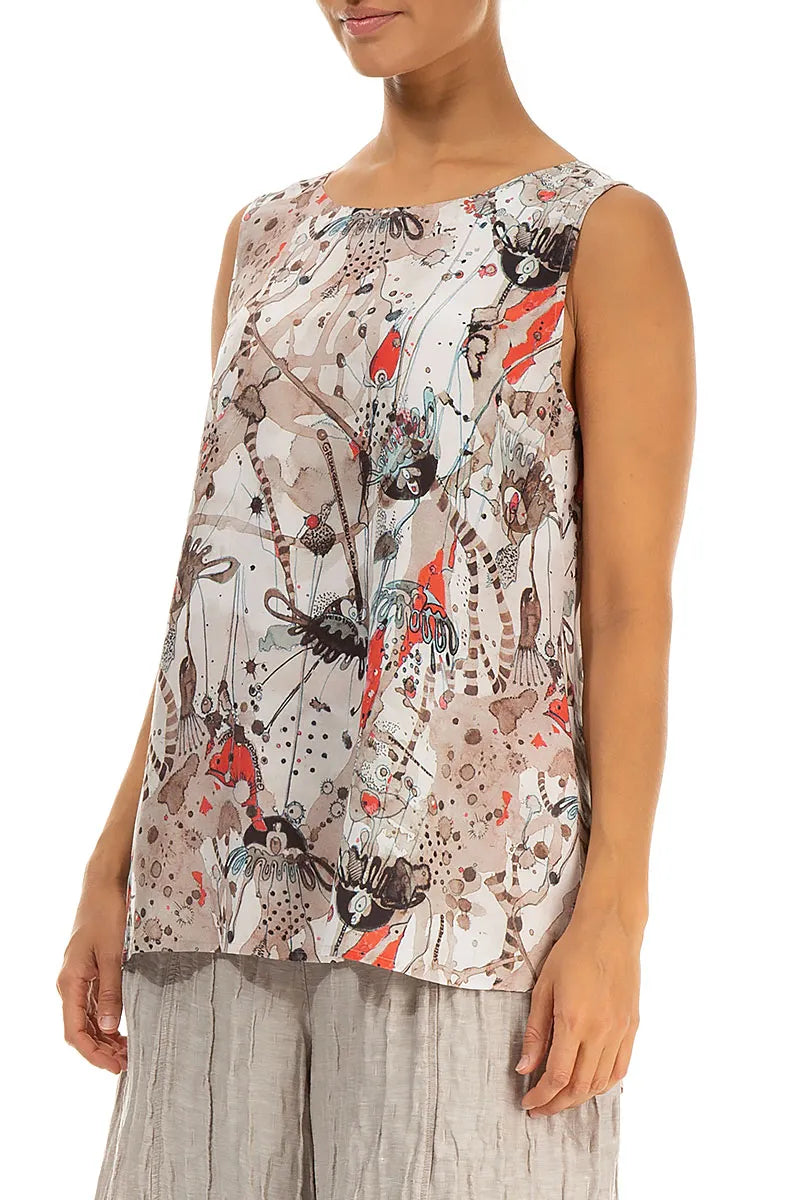 Sleeveless Savannah Silk Bamboo Top