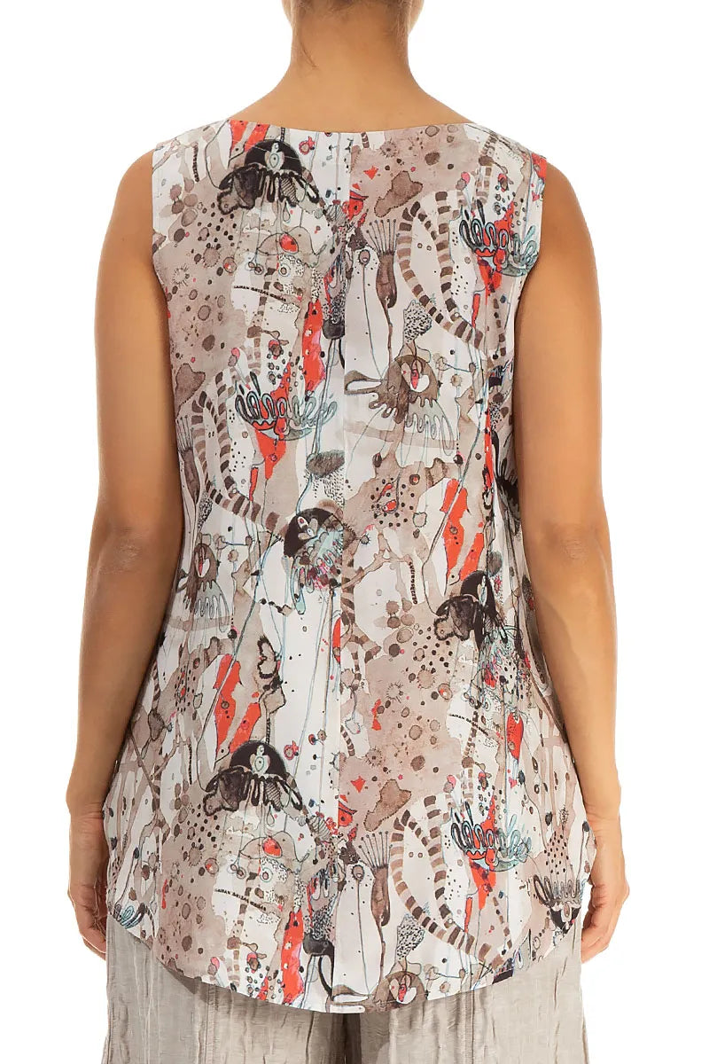 Sleeveless Savannah Silk Bamboo Top