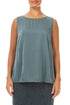 Sleeveless Slate Silk Top 1