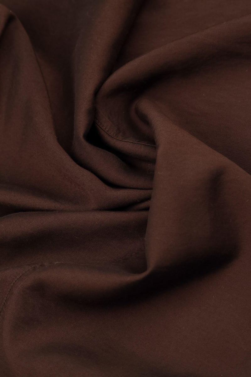 Sleeveless Truffle Brown Silk Bamboo Top