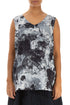 Sleeveless V-Neck Alabaster Silk Cotton Blouse 1