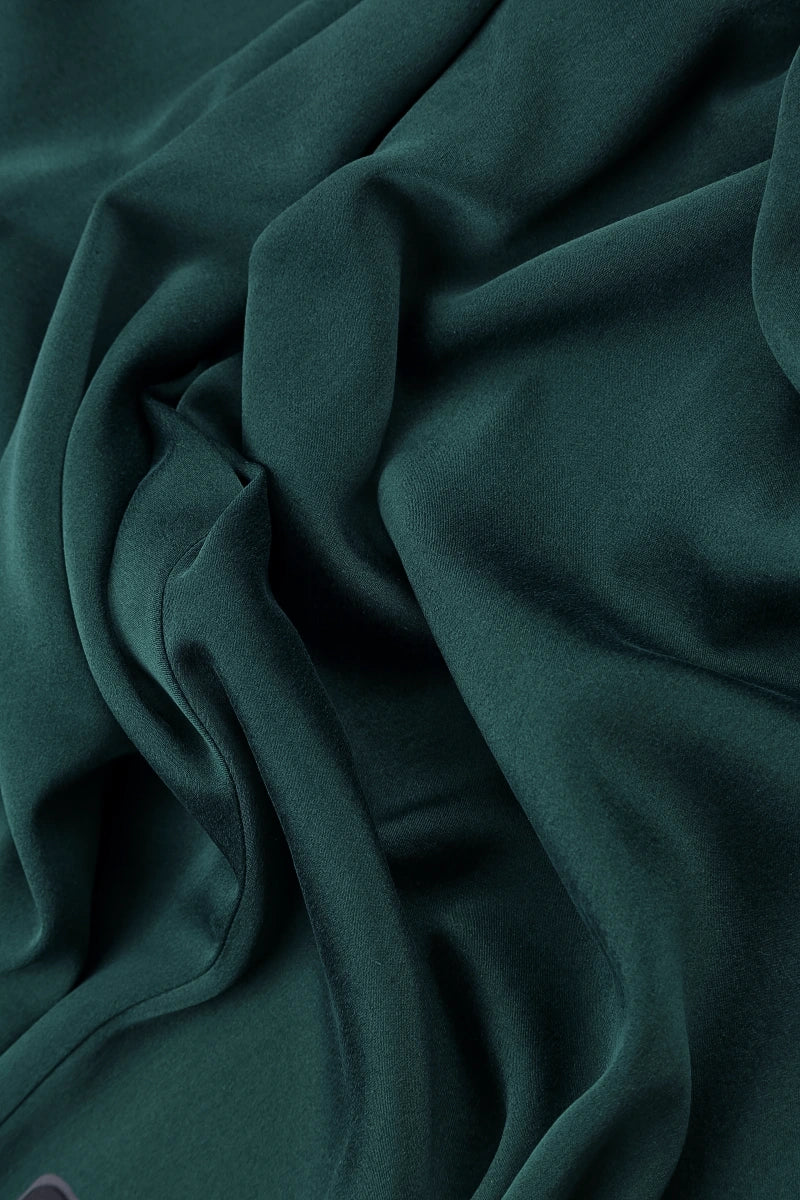 Pantalon large en soie paon