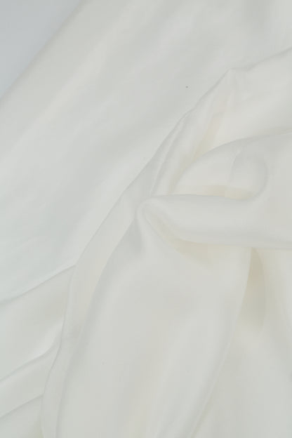 Sleeveless V-Neck White Silk Bamboo Blouse 5