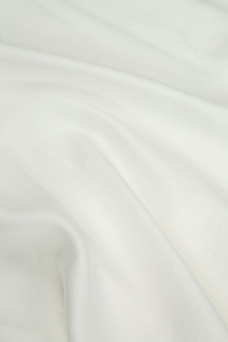 Sleeveless White Silk Bamboo Top 5