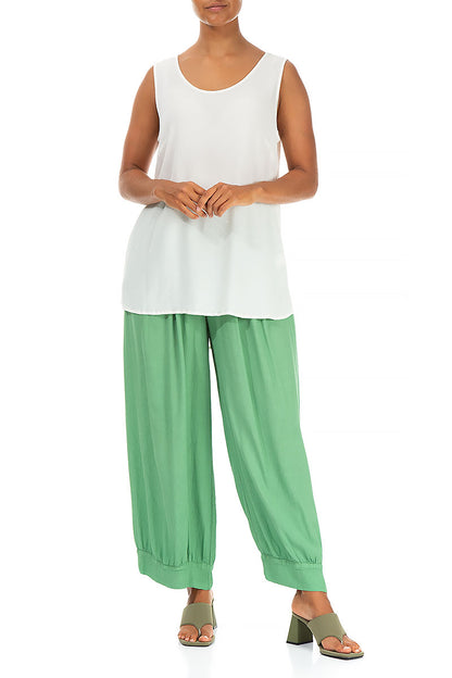 Sleeveless White Viscose Top 4
