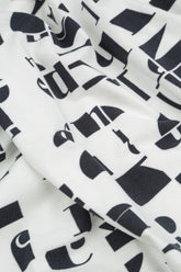 Sleeveless White & Black Letters Cotton Top 5