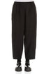 Slight Taper Black Silk Bamboo Trousers 1